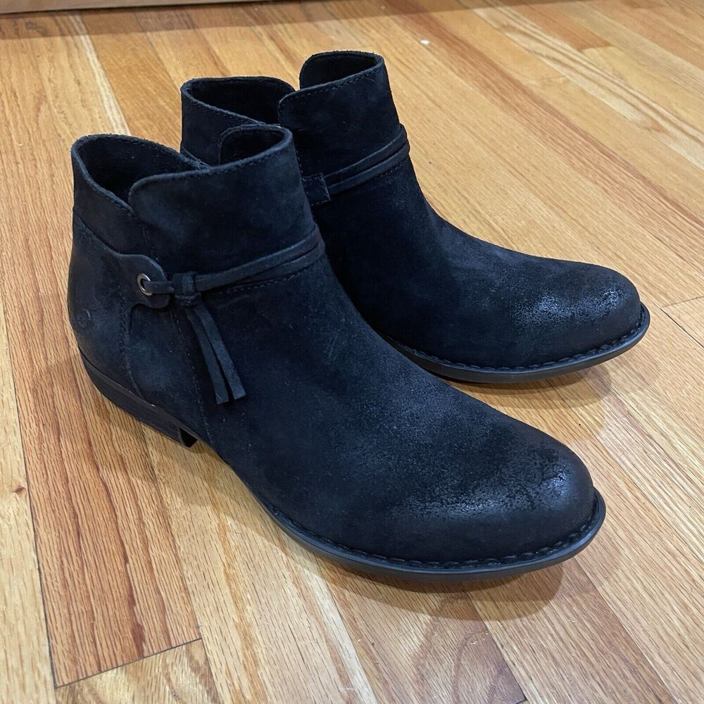 Born Shoes Kimmie Ankle Boots Womens Size 8.5M Black Leather Cushioned NEW - Picture 4 of 16